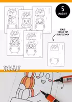 Vorschau - Mal- und Bastelvorlagen - Halloweenbasteln - Kunst - Kessel zum Aufklappen - Seite 1