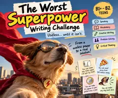 Προεπισκόπηση - Σειρά μαθημάτων - The Worst Superpower Writing Challenge 🦸♀️B1/B2 - Εξώφυλλο
