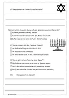 Vorschau - Arbeitsblätter - Quiz zur Reportage zum Judentum (mit Lösung) - Seite 1