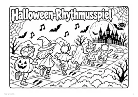 Vorschau - Arbeitsblätter - Halloween-Rhythmusspiel – Bodypercussion/Bewegung für die Grundschule - Seite 1