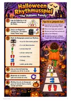Vorschau - Arbeitsblätter - Halloween-Rhythmusspiel – Bodypercussion/Bewegung für die Grundschule - Deckblatt