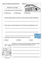 Vorschau - Arbeitsblätter - Quiz zur Alten-Griechen-Reportage (mit Lösung) - Deckblatt