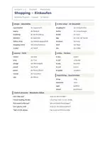 Vorschau - Arbeitsblätter - Einkaufen – Wortschatz Englisch + Übungen - Seite 1