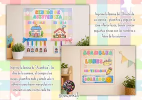 Vista previa - Decoración del aula - ASAMBLEA KAWAII (días, meses, tiempo, asistencias) - página 2