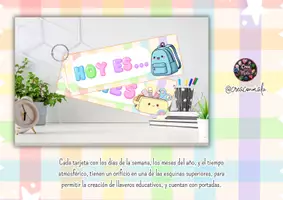 Vista previa - Decoración del aula - ASAMBLEA KAWAII (días, meses, tiempo, asistencias) - página 3