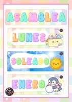 Vista previa - Decoración del aula - ASAMBLEA KAWAII (días, meses, tiempo, asistencias) - Portada