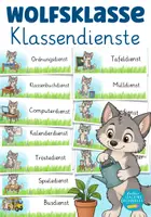 Vorschau - Fördermaterial/Inklusion - Klassendienste Wolfklasse Klassentier Wolf Grundschule - Deckblatt