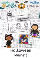 Vorschau - Arbeitsblätter - Halloween Miniheft | Mathe Zahlenraum 100 | Klasse 2 #halloweenfreebie - Seite 1