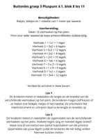 Voorbeeld - Buitenles lengte, breedte en oppervlakte groep 3 Pluspunt 4.1. blok 8 les 11 - Pagina 1
