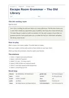 Vorschau - Stationenlernen - Escape Room Grammatik Englisch Klasse 8 - Seite 1