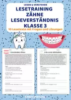 Vorschau - Stundenentwürfe - Leseverständnis Zähne – Klasse 3 | 10 Lesetexte mit Fragen & Lösungen - Deckblatt