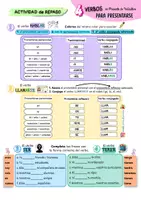 Aperçu - Feuilles d'exercices - Activité 4 verbes pour se présenter au Présent Indicatif - Page de couverture