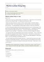 Vorschau - Arbeitsblätter - Martin Luther King Day – Landeskunde - Seite 1