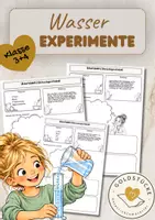 Vorschau - Arbeitsblätter - Wasser Experimente für den Sachunterricht - Deckblatt