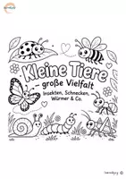 Vorschau - Arbeitsblätter - Kleine Tiere – große Vielfalt | Insekten, Schnecken, Würmer & Co. - Deckblatt