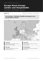 Vorschau - Arbeitsblätter - Escape Room Europa: Länder und Hauptstädte Klasse 5/6 - Deckblatt