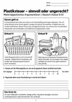 Vorschau - Arbeitsblätter - Materialgestütztes Schreiben Deutsch Klasse 9 10 - Seite 1