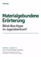 Vorschau - Stundenentwürfe - Materialgebundene Erörterung: Blind-Box-Hype & Unboxing | Deutsch 9/10 - Deckblatt
