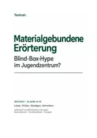 Vorschau - Stundenentwürfe - Materialgebundene Erörterung: Blind-Box-Hype & Unboxing | Deutsch 9/10 - Seite 1