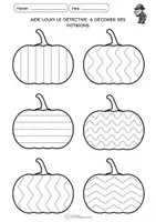 Aperçu - Feuilles d'exercices - Halloween – Graphisme : décorer les personnages et objets - Page 1