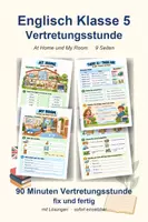 Vorschau - Arbeitsblätter - Englisch Klasse 5 Vertretungsstunde - At Home und My Room - Deckblatt