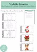 Vorschau - Mal- und Bastelvorlagen - Windlichter zum Prickeln Weihnachten - Deckblatt