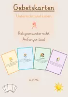 Vorschau - Poster - Gebetskarten Anfangsritual Religionsunterricht Grundschrift - Seite 1