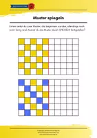 Vorschau - Arbeitsblätter - Gratis Testmaterial - Muster spiegeln - Deckblatt