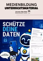 Vorschau - Arbeitsblätter - Schütze deine Daten im Internet - Datenschutz - Deckblatt