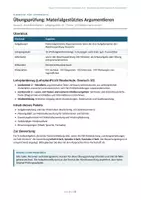 Vorschau - Klassenarbeiten - Übungsprüfung Materialgestütztes Argumentieren - Deckblatt