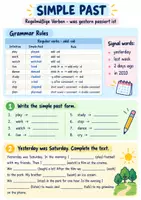 Vorschau - Arbeitsblätter - Englisch Klasse 6 Vertretungsstunde - Simple Past und Irregular verbs - Seite 1