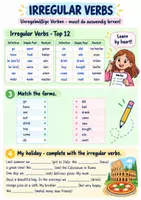 Vorschau - Arbeitsblätter - Englisch Klasse 6 Vertretungsstunde - Simple Past und Irregular verbs - Seite 2