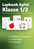 Vorschau - Arbeitsblätter - Lapbook Grundschule Paket – 7 Lapbooks Sachunterricht: Apfel, Wald, Igel, 5 Sinne, Wasser, Kontinente, Herbst mit Faltvorlagen (HSU) - Seite 1