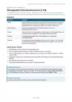 Vorschau - Arbeitsblätter - Übungspaket Datenbanksysteme & SQL - Deckblatt