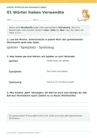 Vorschau - Arbeitsblätter - Wortfamilien - Arbeitsheft Klasse 2 mit Lösungen - Seite 1
