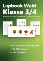 Vorschau - Arbeitsblätter - Lapbook Wald Klasse 3/4 – Sachunterricht Grundschule mit Faltvorlagen, Infotexten und Lösungen (HSU) - Deckblatt