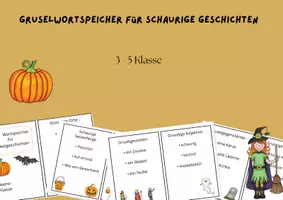 Vorschau - Merkblätter - Mein Wortspeicher für Gruselgeschichten - Deckblatt