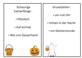 Vorschau - Merkblätter - Mein Wortspeicher für Gruselgeschichten - Seite 1
