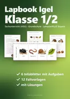 Vorschau - Arbeitsblätter - Lapbook Igel Klasse 1/2 – Sachunterricht Grundschule mit Faltvorlagen, Infotexten und Lösungen (Herbst, HSU) - Deckblatt