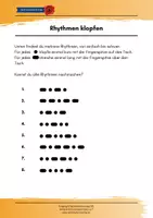 Vorschau - Arbeitsblätter - Gratis Testmaterial - Rhythmen klopfen - Deckblatt