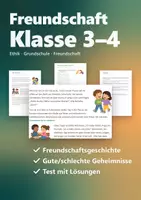 Vorschau - Arbeitsblätter - Freundschaft Ethik Klasse 3/4 – Freundschaftsgeschichte, gute und schlechte Geheimnisse, Arbeitsblätter und Test - Deckblatt
