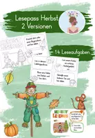 Vorschau - Arbeitsblätter - Lesepass Herbst - Deckblatt