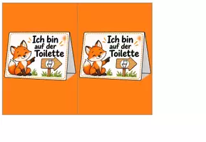 Vorschau - Anderer Materialtyp - WC-Schild_Fuchs_Ich bin auf der Toilette - Seite 1