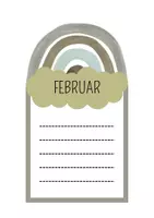 Vorschau - Mal- und Bastelvorlagen - Geburtstagskalender Klassenzimmer Boho Stil Beige Design - Seite 2