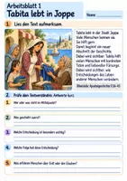 Vorschau - Arbeitsblätter - Tabita hilft vielen Menschen | Religion Klasse 3 Arbeitsblätter | Evangelische Religionslehre | 10 Arbeitsblätter als PDF - Seite 1