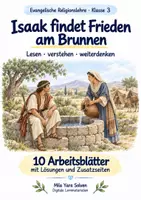 Vorschau - Arbeitsblätter - Isaak findet Frieden am Brunnen | Religion Klasse 3 Arbeitsblätter | Evangelische Religionslehre | 10 Arbeitsblätter als PDF - Deckblatt