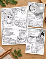 Vorschau - Arbeitsblätter - Hazel die Eule – Mitmach- und Ausmalgeschichte | 4–7 Jahre - Deckblatt