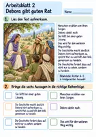 Vorschau - Arbeitsblätter - Debora macht Mut | Religion Klasse 3 Arbeitsblätter | Evangelische Religionslehre | 10 Arbeitsblätter als PDF - Seite 2