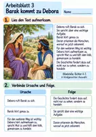 Vorschau - Arbeitsblätter - Debora macht Mut | Religion Klasse 3 Arbeitsblätter | Evangelische Religionslehre | 10 Arbeitsblätter als PDF - Seite 3