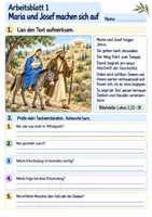 Vorschau - Arbeitsblätter - Simeon und Hanna freuen sich über Jesus | Religion Klasse 3 Arbeitsblätter | Evangelische Religionslehre | 10 Arbeitsblätter als PDF - Seite 1